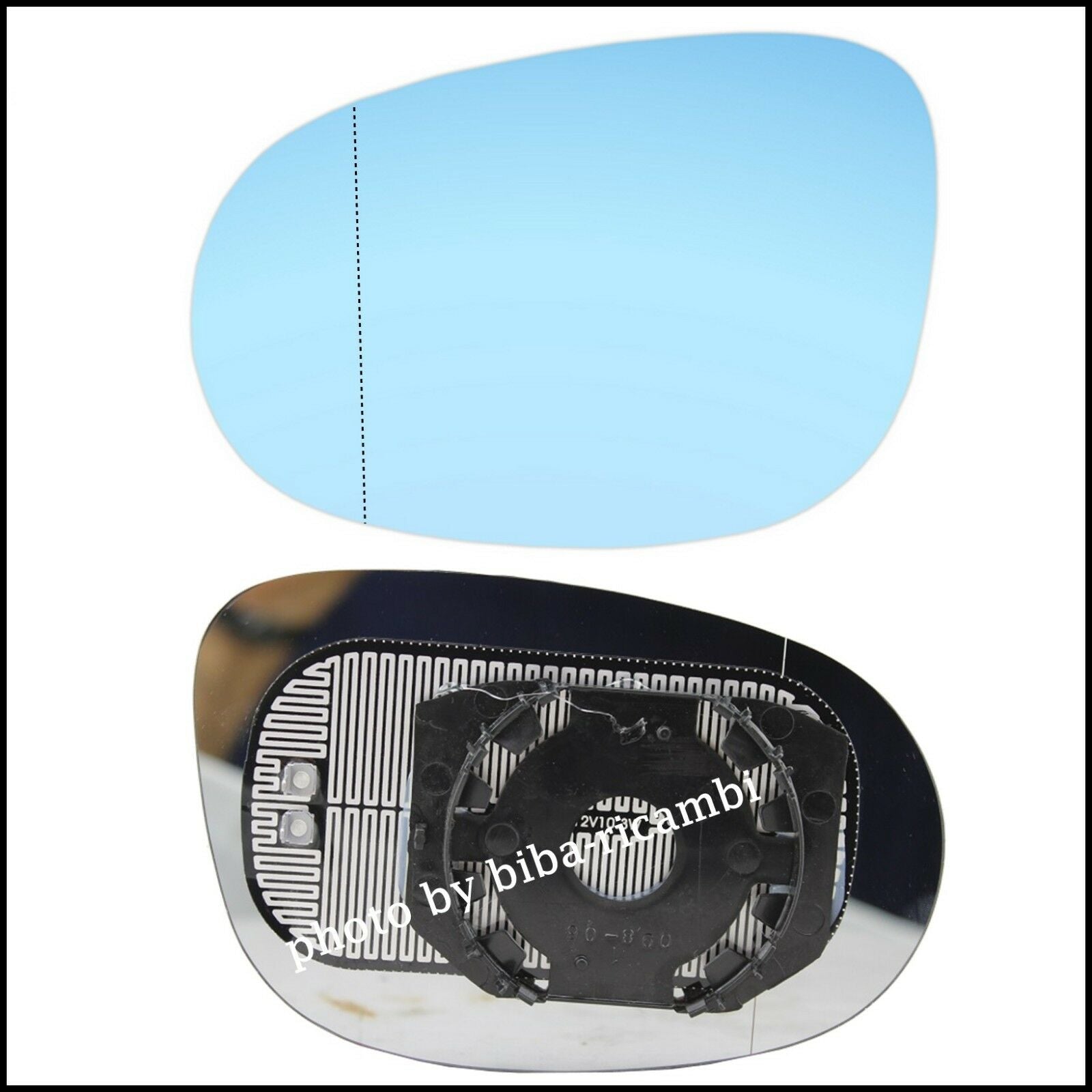 V. Piastra Retrovisore Termica Asferica Lato Sx-Guidatore Per Fiat Bravo II (198) dal 2006> BIBA-RICAMBI