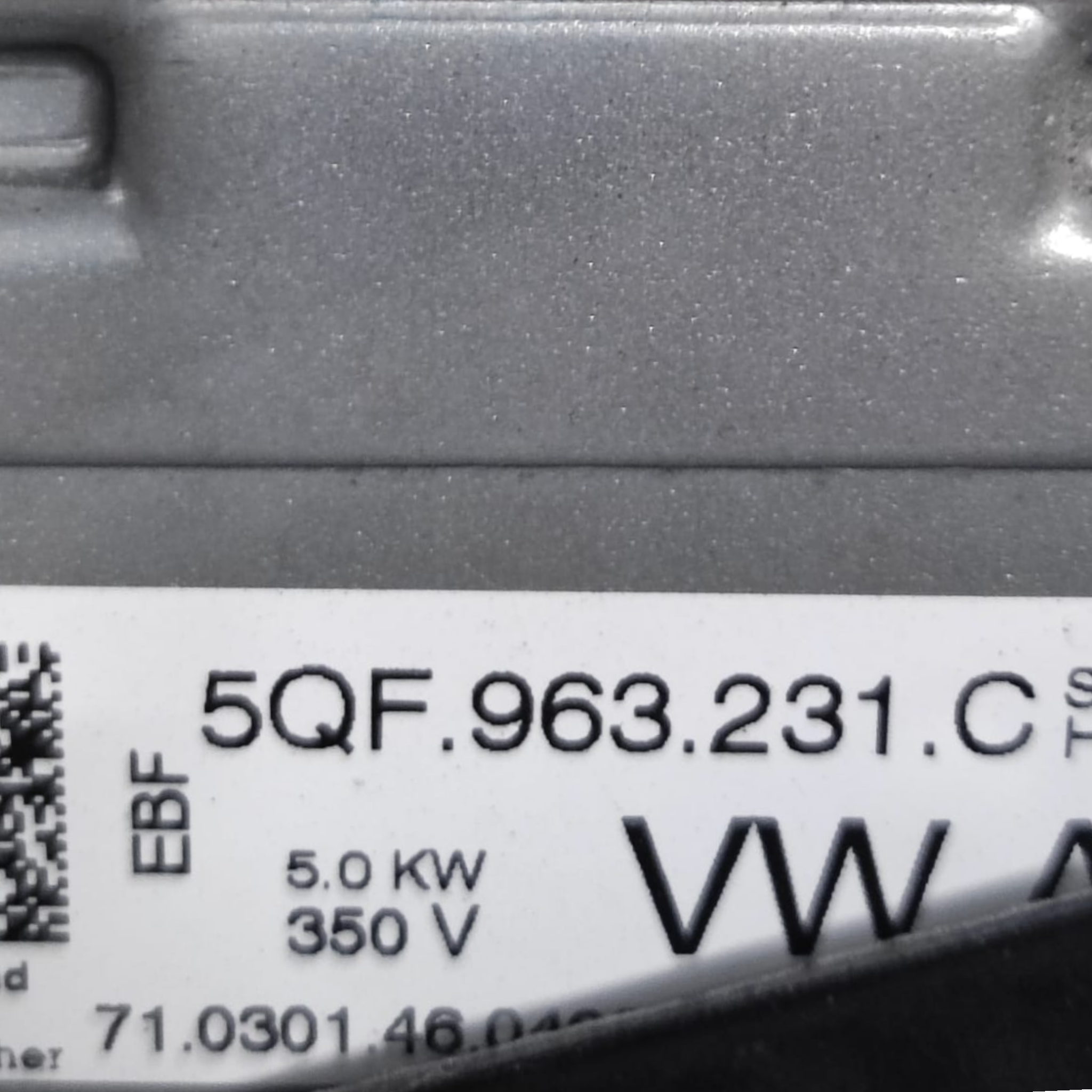 Riscaldatore ad alta tensione cupra formentor 1.4 hybrid cod: 5qf963231 (2020-)