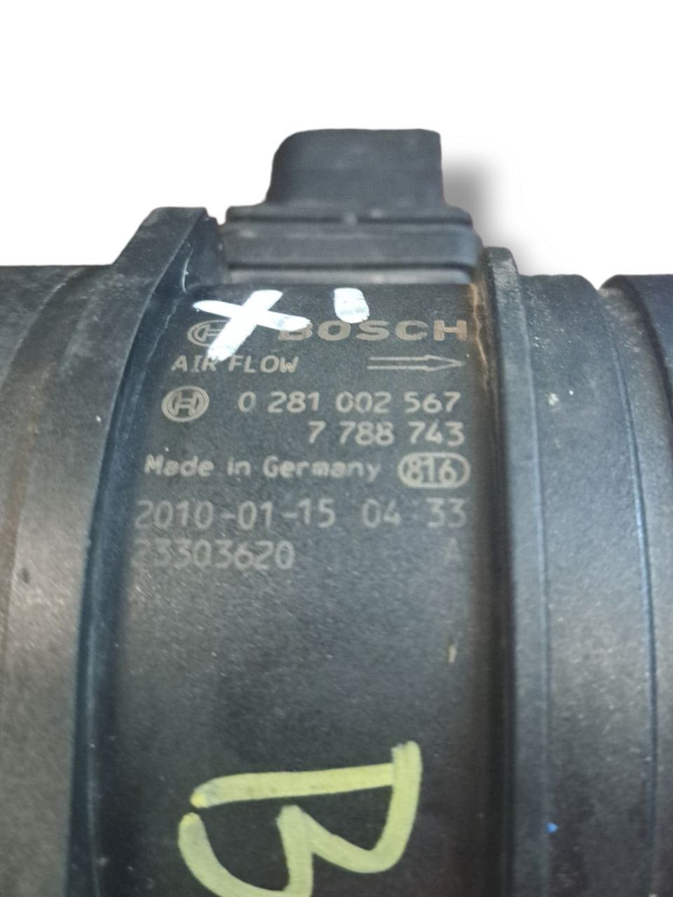 Debimetro / Flussometro Bmw serie 1 X1 E84 / E87 / Serie 3 E90 2.0 diesel (2005-2008) COD:0281002567