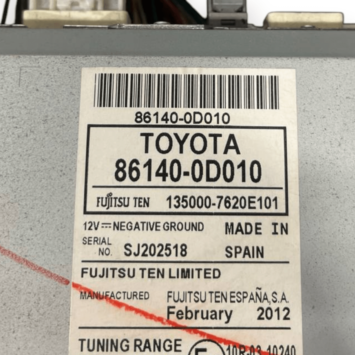 Display Autoradio Toyota Yaris III (2011 al 2019) cod: 86140-0D010