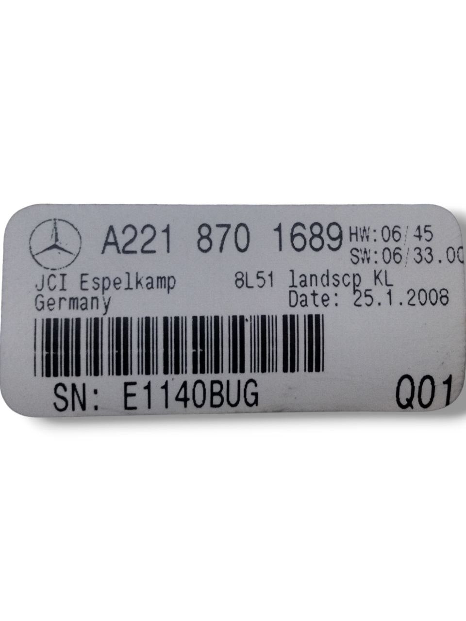 Display / Schermo Poggiatesta dx / sx Mercedes Classe S W221 (2005-2013) cod.A2218701689