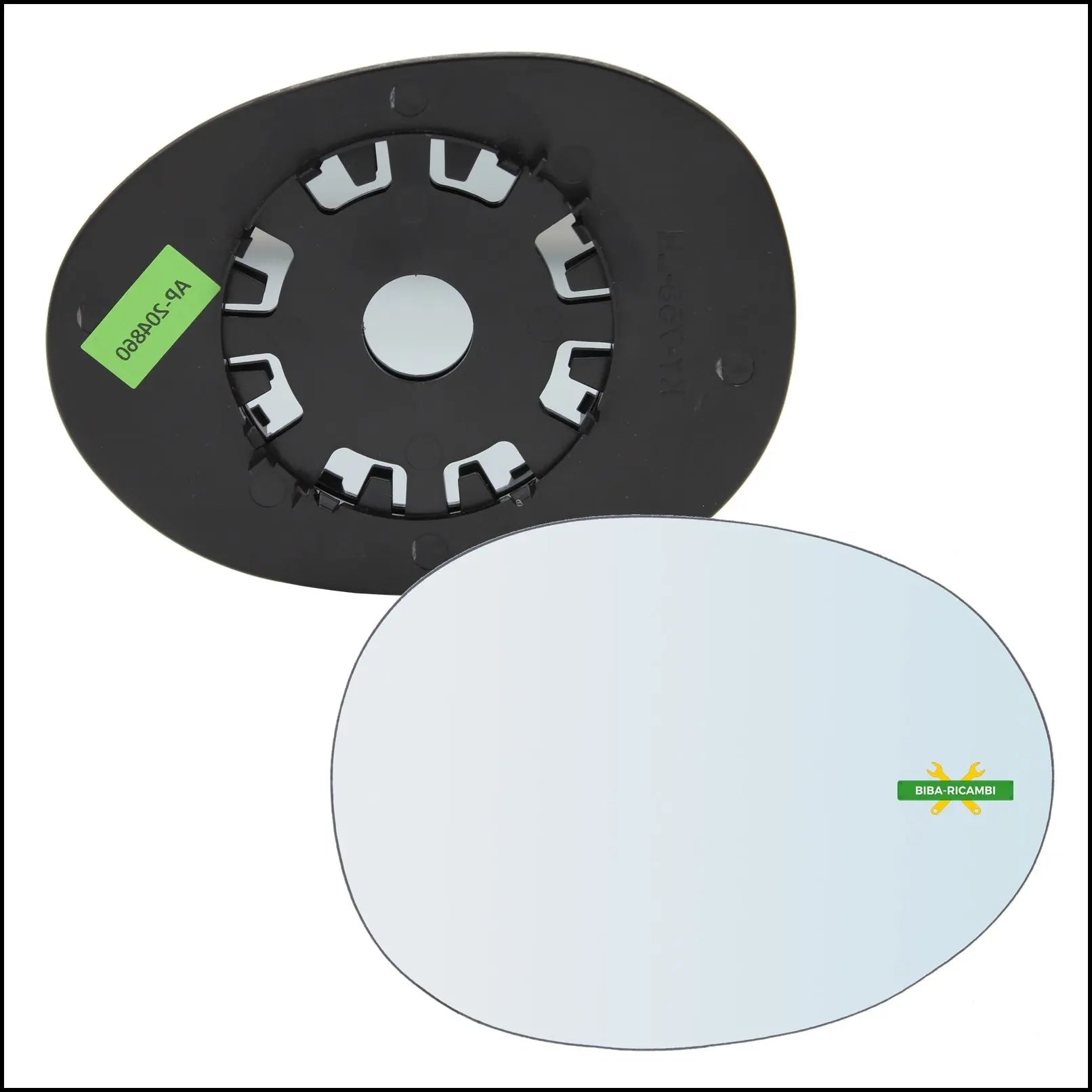 V. Piastra Specchio Retrovisore Lato Dx-Passeggero Per Peugeot 107 dal 2005> BIBA-RICAMBI