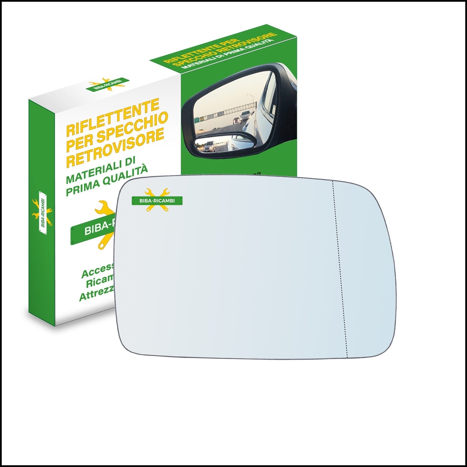 Vetro Specchio Retrovisore Asferico Lato Dx-Passeggero Per Kia Picanto I (SA) dal 2004-2008 BIBA-RICAMBI