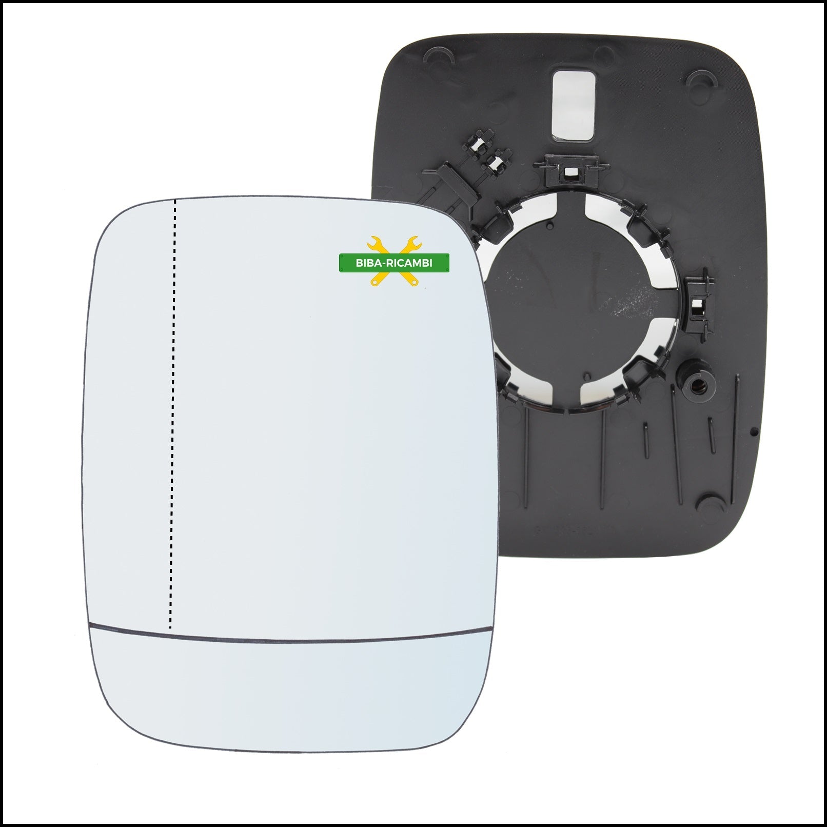 Piastra Retrovisore Asferica Lato Sx-Guidatore Per Opel Vivaro B (X82) dal 2014-2019 BIBA-RICAMBI