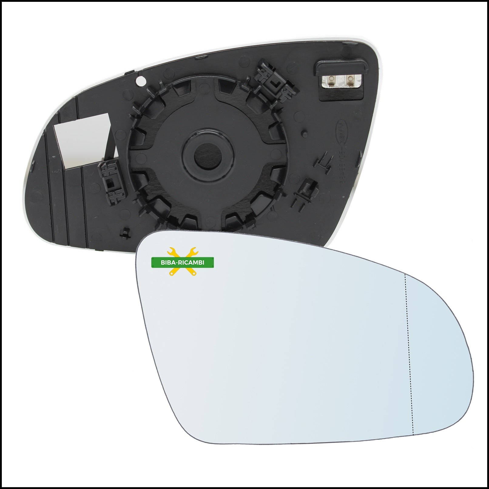 Piastra Retrovisore Termica Asferica Lato Dx-Passeggero Per Hyundai Kona (OS) dal 2017> BIBA-RICAMBI