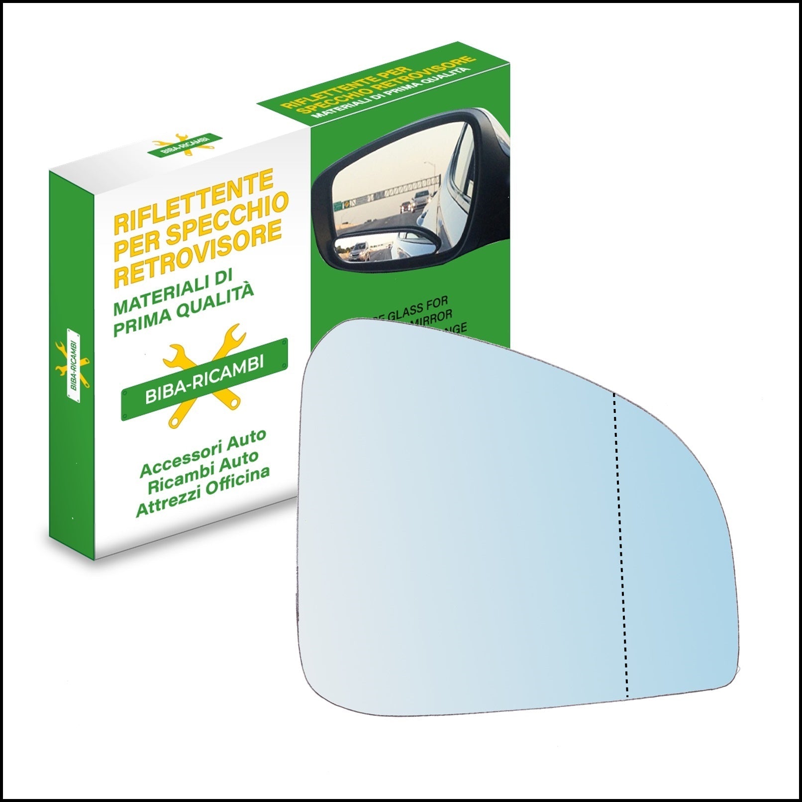 Vetro Specchio Retrovisore Asferico Lato-DX Per BMW RT 850-1100-1150 BIBA-RICAMBI