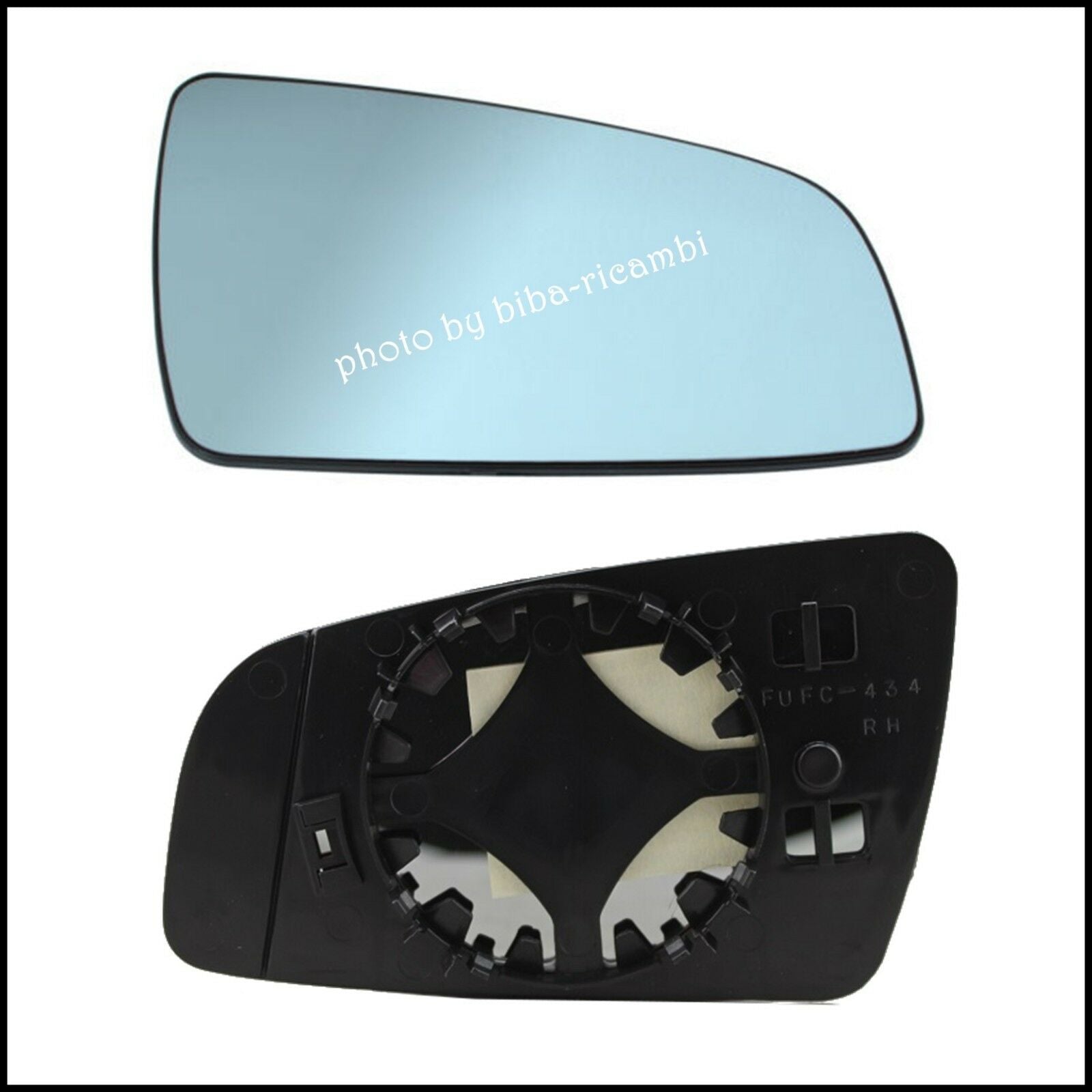 Piastra Specchio Retrovisore Termico Lato Dx-Passeggero Per Opel Zafira (B) solo dal 2005-2008 BIBA-RICAMBI
