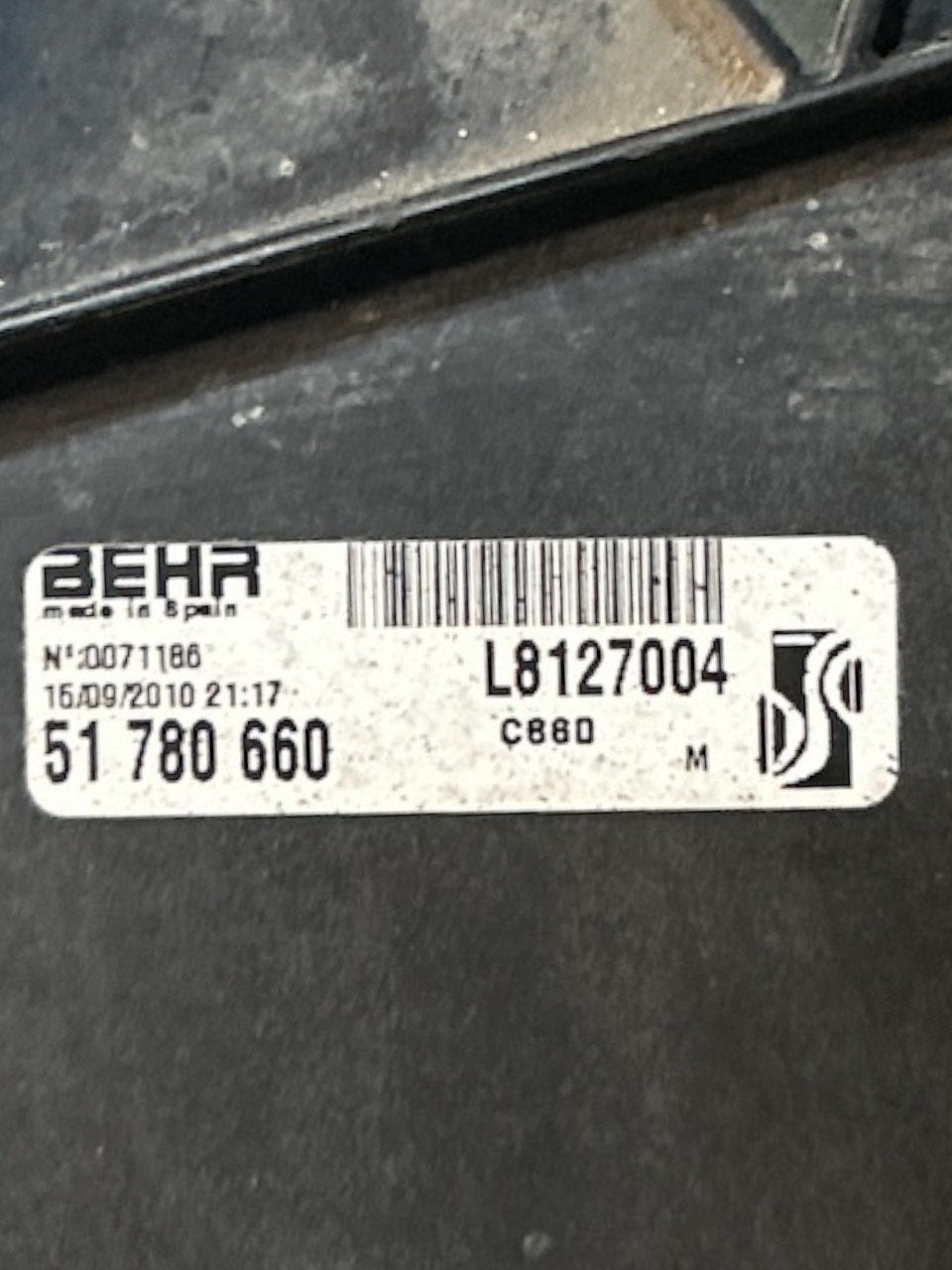Elettroventola Radiatore Fiat Fiorino 1.3 Diesel (2007 > ) cod.51780660