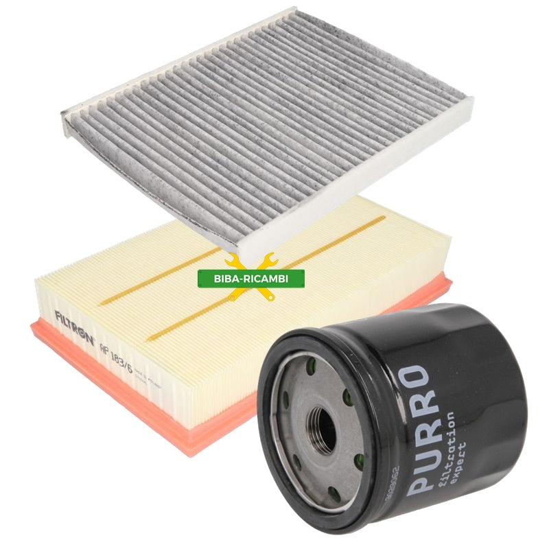 Kit Tagliando Filtri Olio Compatibile Per VW T-Roc 1.0 TSI 81KW-110CV BIBA-RICAMBI