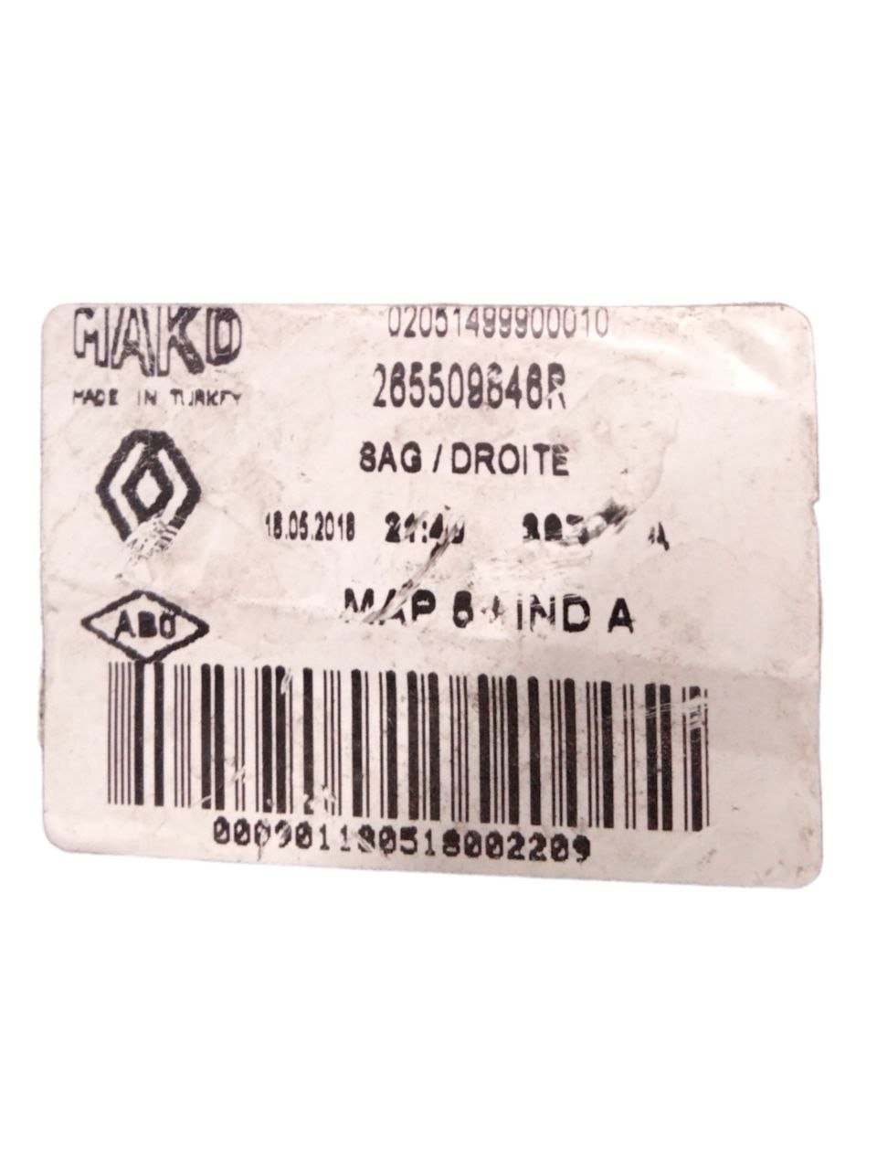 Fanale / Stop Alogeno posteriore esterno destro Renault Clio IV (2012-2021) cod.265509846R