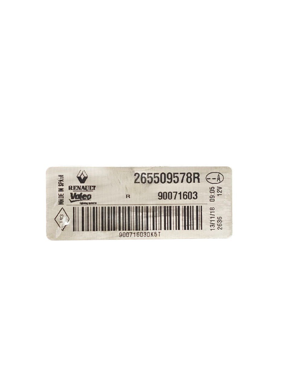 Fanale / Stop Alogeno Posteriore Esterno Destro Renault Megane IV 5p Cod:265509578R (2015->)