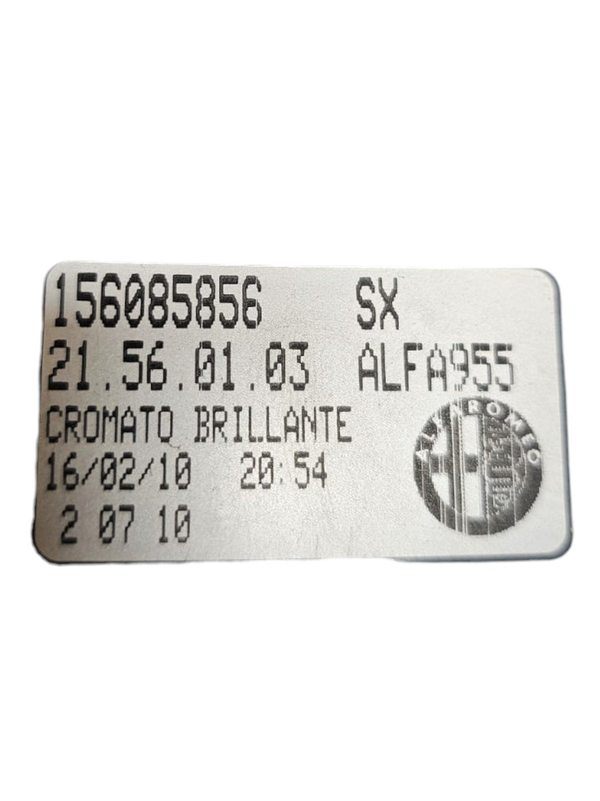 Fanale / Stop Alogeno Posteriore Sinistro Alfa Romeo Mito Cod:156085856(2008 > 2016)