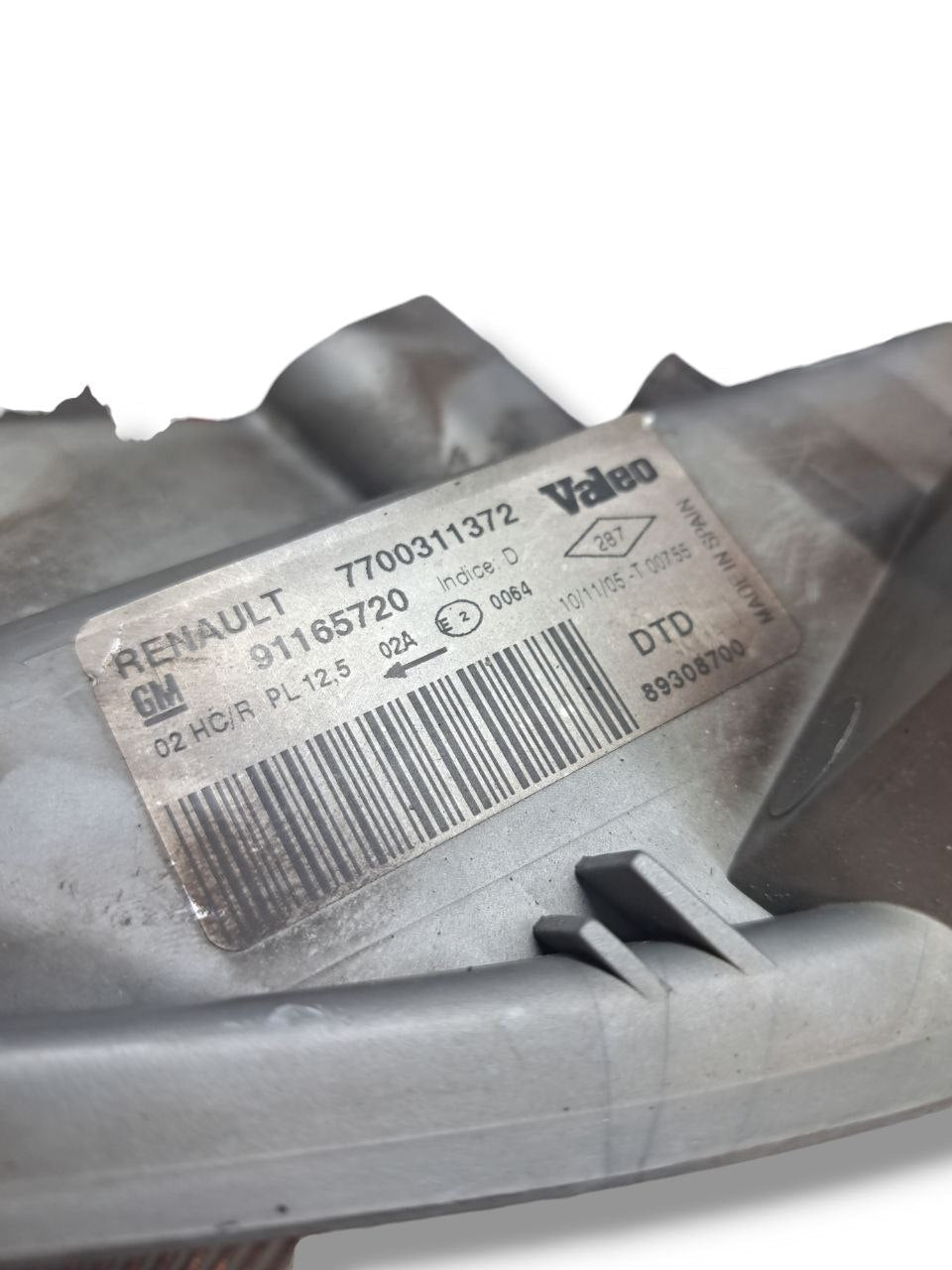 Faro / fanale anteriore destro Alogeno Renault Trafic (2005) COD:91165720
