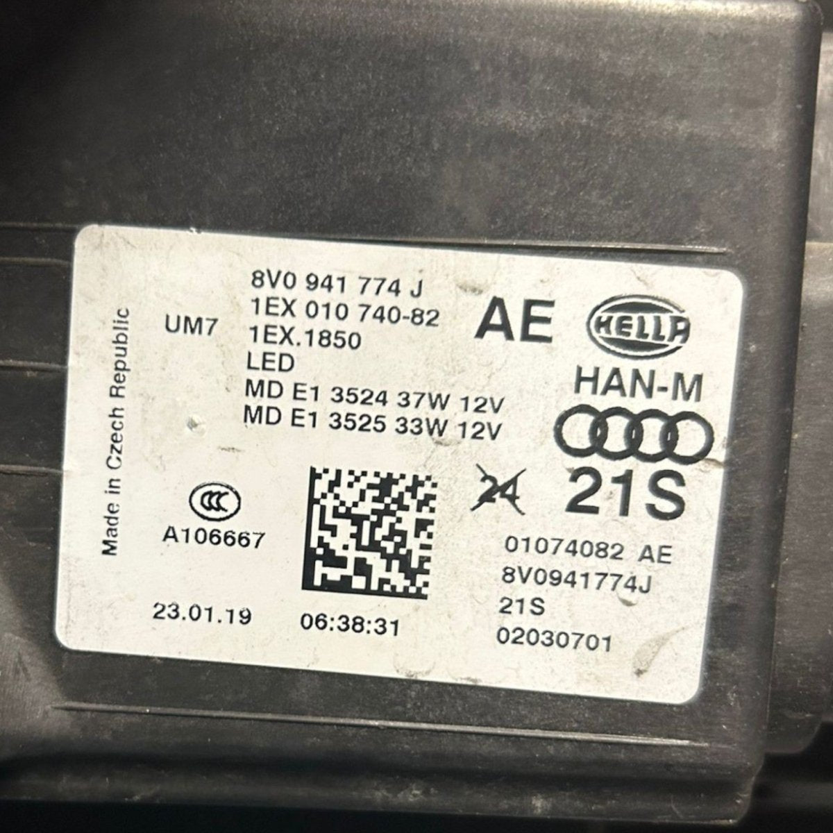 Faro / fanale anteriore destro audi a3 8v (2012 > 2016) cod:8V0941774J