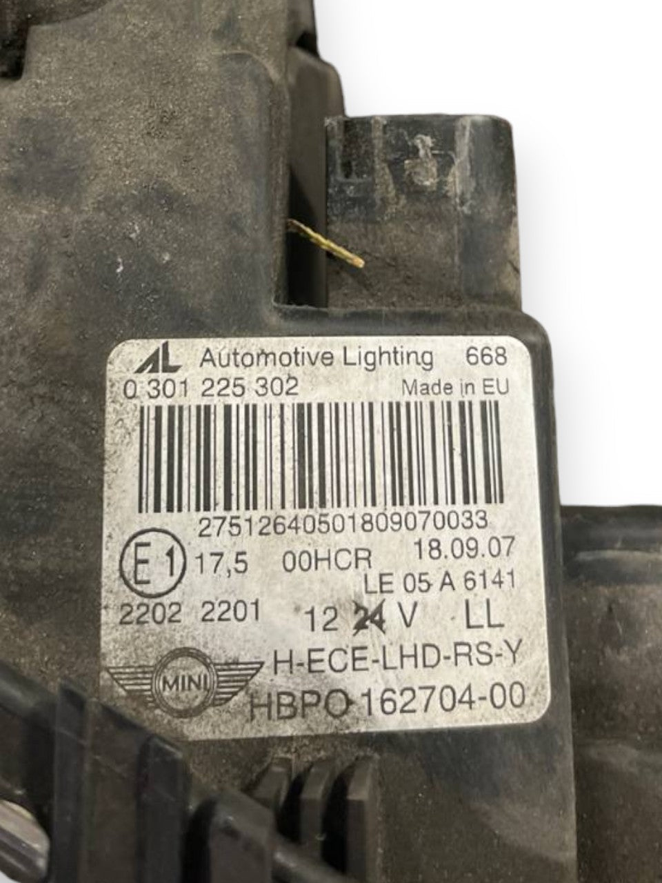 Faro / Fanale anteriore destro (dx) Alogeno Mini One (2007 al 2013) cod: 0301225302