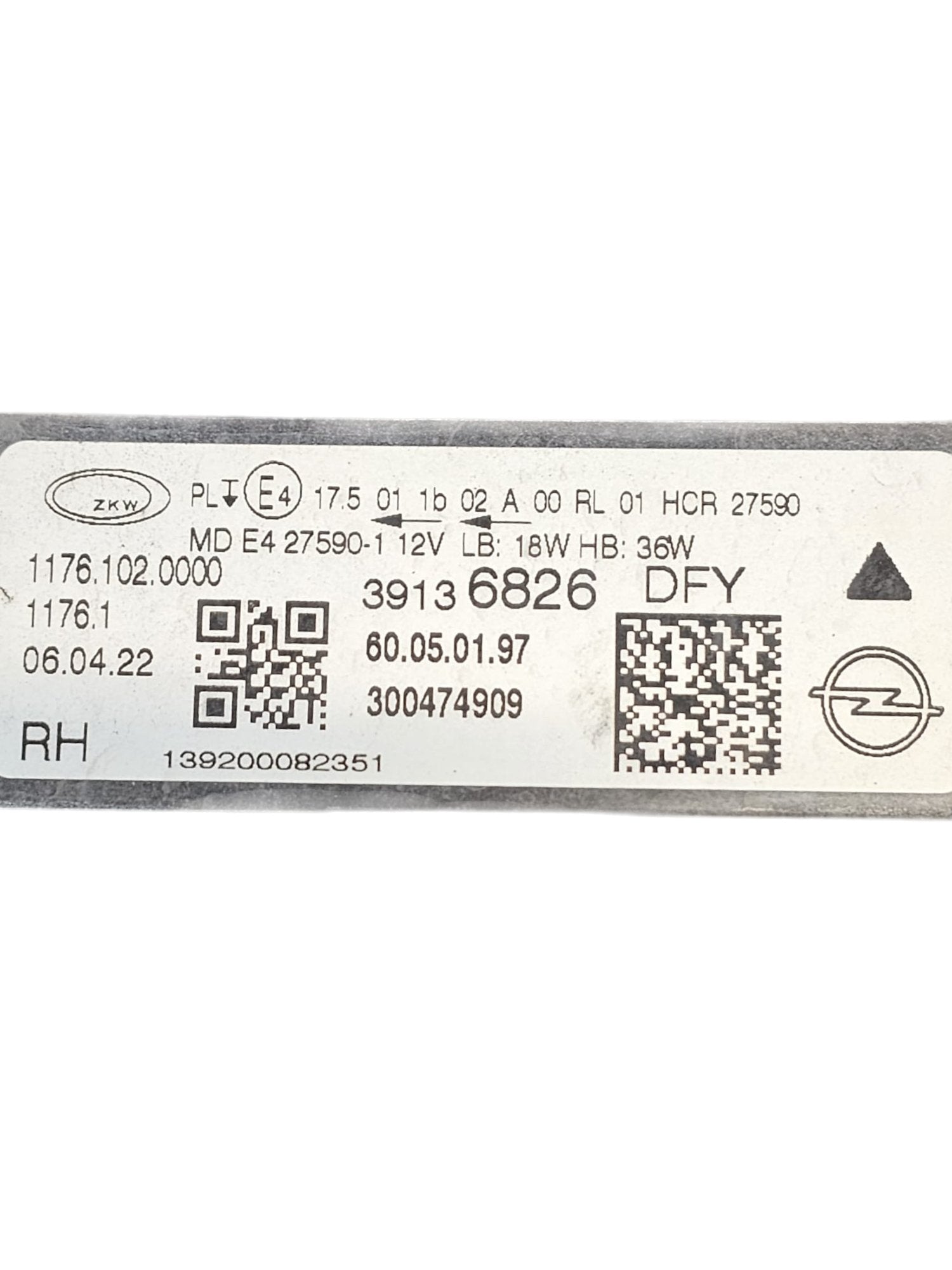 Faro / Fanale Anteriore Destro Full Led Opel Insignia B (2017-2023) Cod:39136826