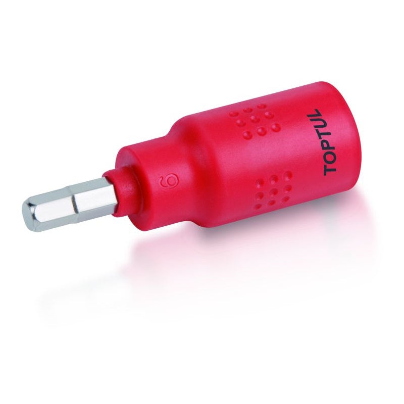Chiave A Bussola Bit Esagonale Isolate VDE Attacco 3/8" | M5 | 65 mm | Marca Toptul BIBA-RICAMBI