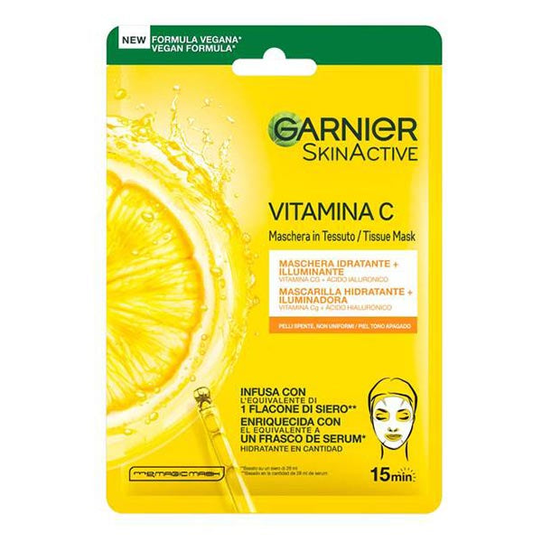 GARNIER SKIN ACTIVE MASCHERA IN TESSUTO VITAMINA C 28G - BIBA-RICAMBI