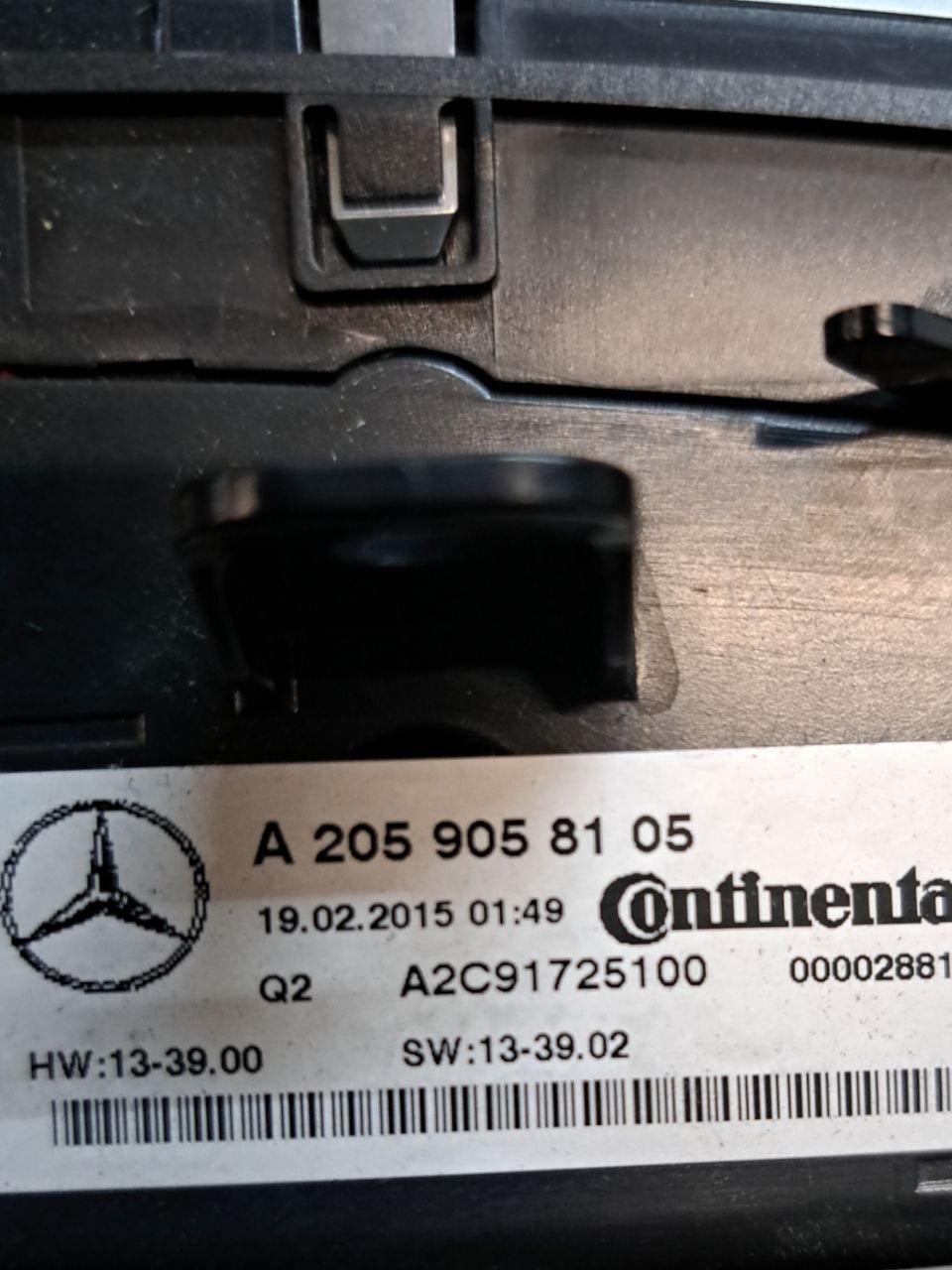 Gruppo Comandi Clima Mercedes-Benz Classe C W205 3.0 Benzina (2017) COD:A2059058105