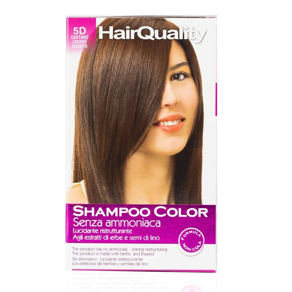 HAIR QUALITY SHAMPOO COLORORANTE CAPELLICASTANO CHIARO DORATO 5D