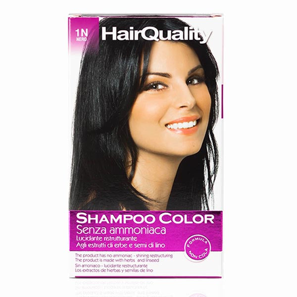 HAIR QUALITY SHAMPOO COLORORANTE CAPELLI NERO 1N - BIBA-RICAMBI