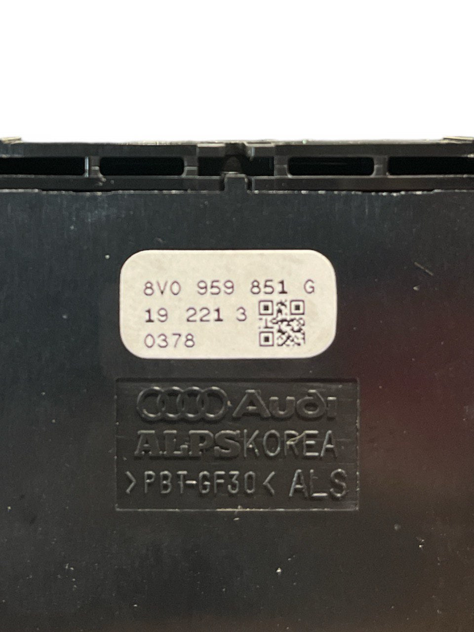 Interruttore / Pulsantiera Alzavetro 4 Tasti anteriore sinistra (sx) Audi A3 8V (2012 al 2020) cod: 8V0959851G