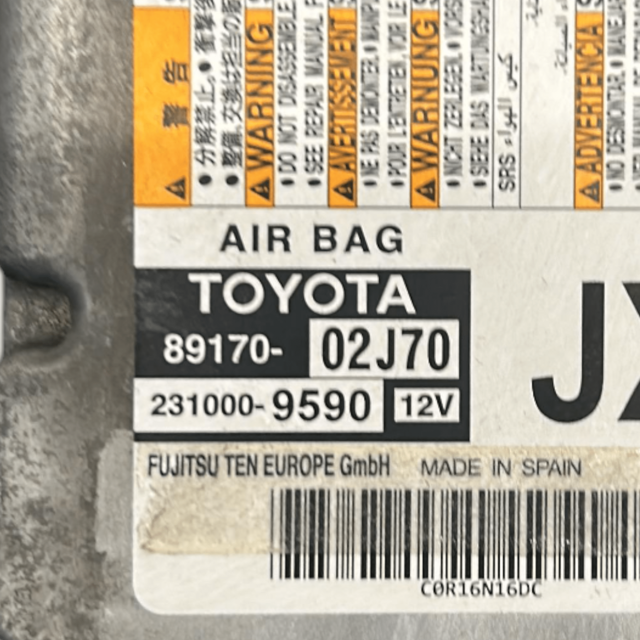 Kit AirBag Toyota Auris II (E180) (2012 > 2018)