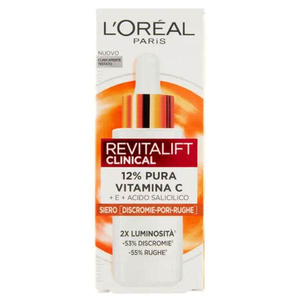 L'OREAL REVITALIFT SIERO CLINICAL 12% PURA VITAMINA C 30 ML - BIBA-RICAMBI