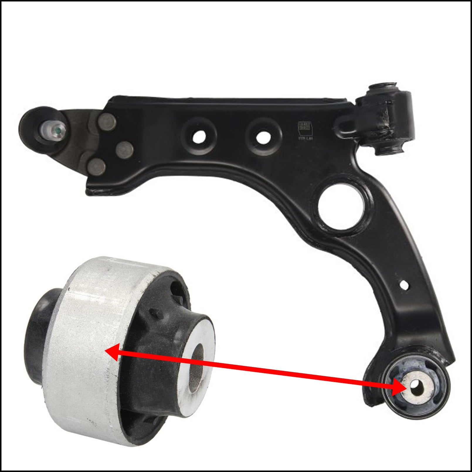 C. Silent Block Per Braccio Sospensione Anteriore Lato Sx-Guidatore BIBA-RICAMBI