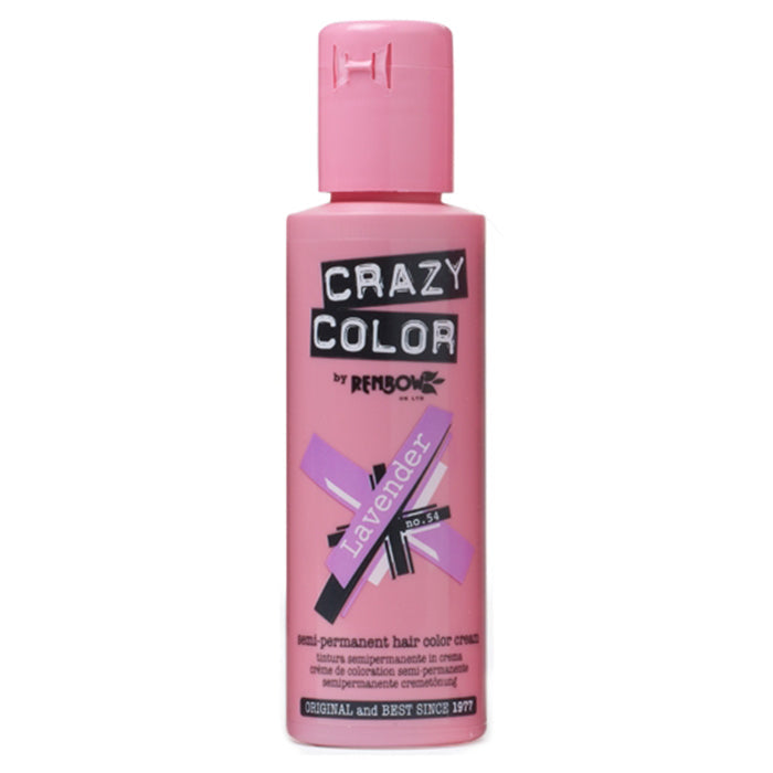 CRAZY COLOR SEMI-PERMANENT HAIR COLOR CREAM LAVENDER 54 - BIBA-RICAMBI