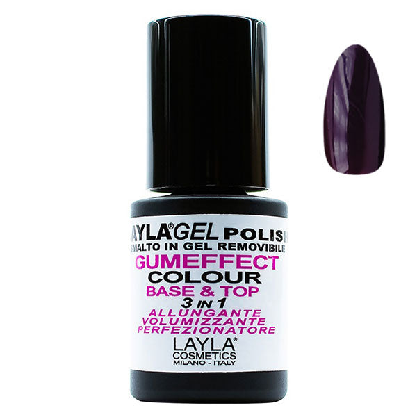LAYLA SMALTO GEL POLISHGUMEFFECT 3 IN 1 PURPLE NOIR 32