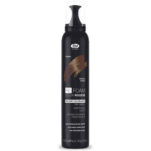 LISAP RE.FOAM MOUSSE COLORANTE CAPELLI CASTANO 200 ML - BIBA-RICAMBI
