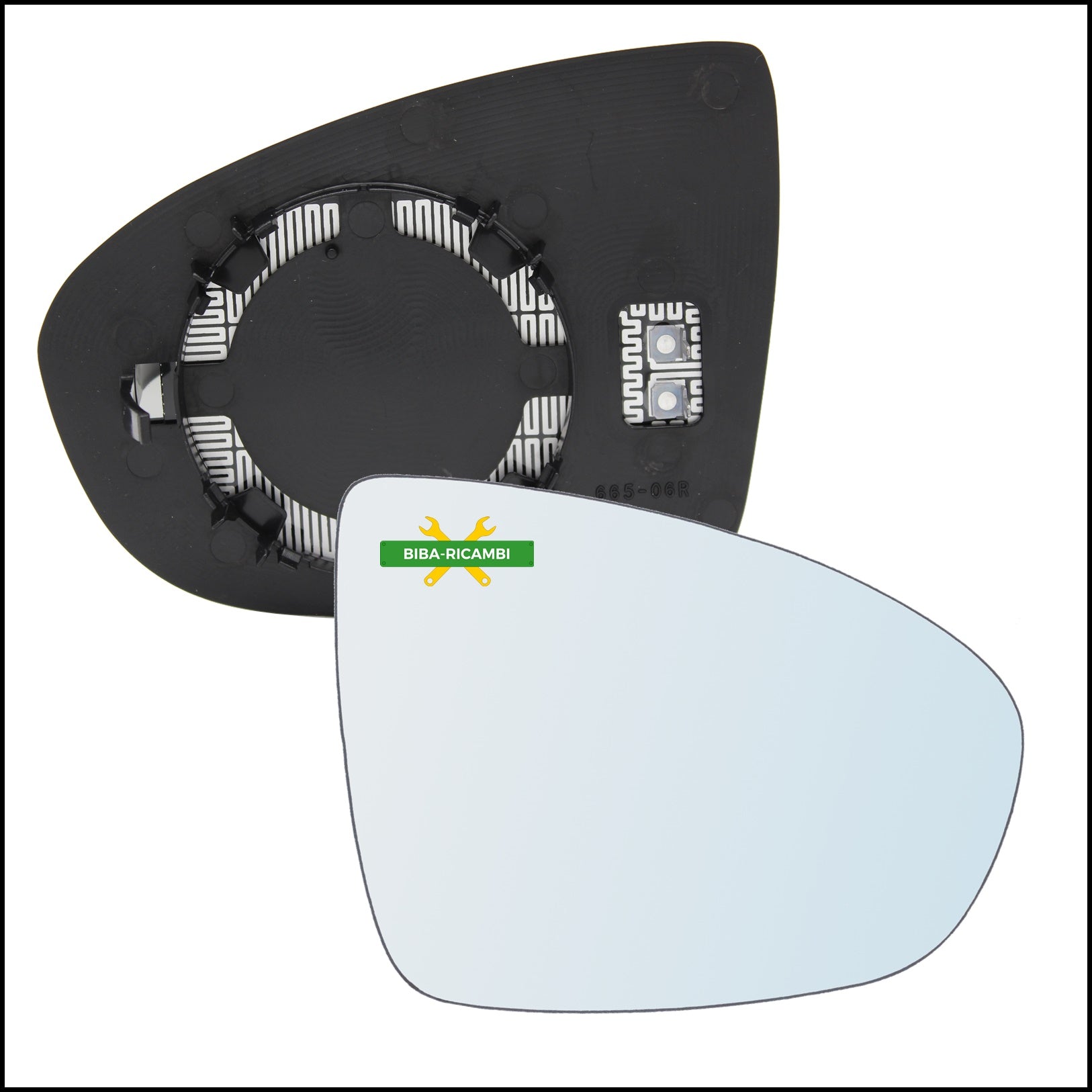 Specchio Piastra Retrovisore Termica Lato Dx-Passeggero Per Opel Meriva B 2010-2017 BIBA-RICAMBI