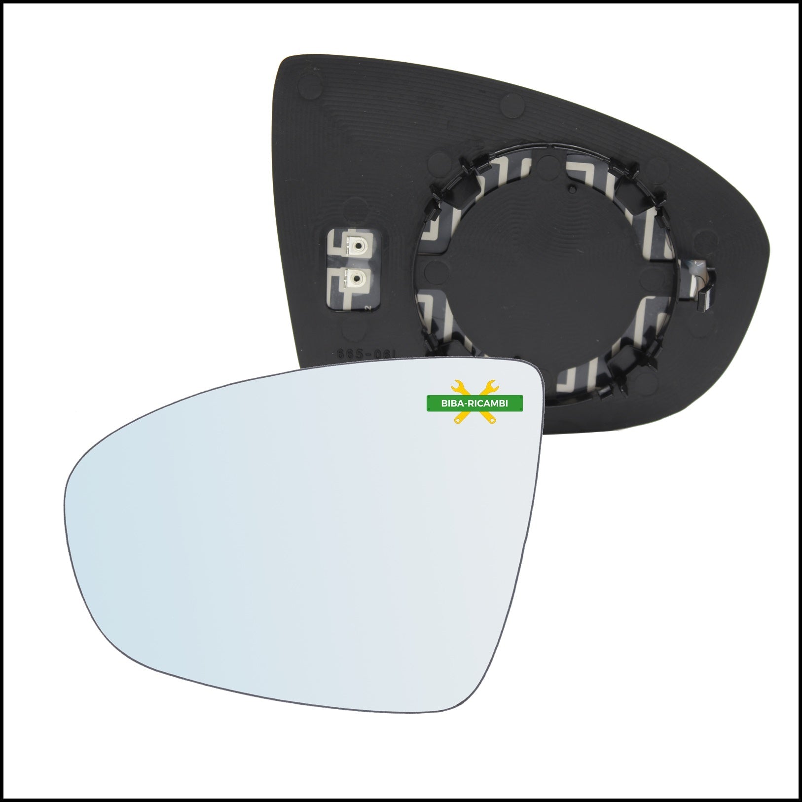 Specchio Piastra Retrovisore Termica Lato Sx-Guidatore Per Opel Meriva B 2010-2017 BIBA-RICAMBI