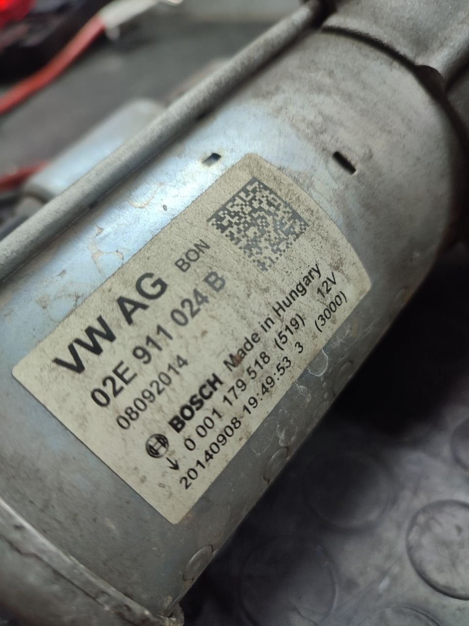 Motorino avviamento Audi S3 2.0 tfsi ( 8v1 - 2016 ) cod 02e911024b