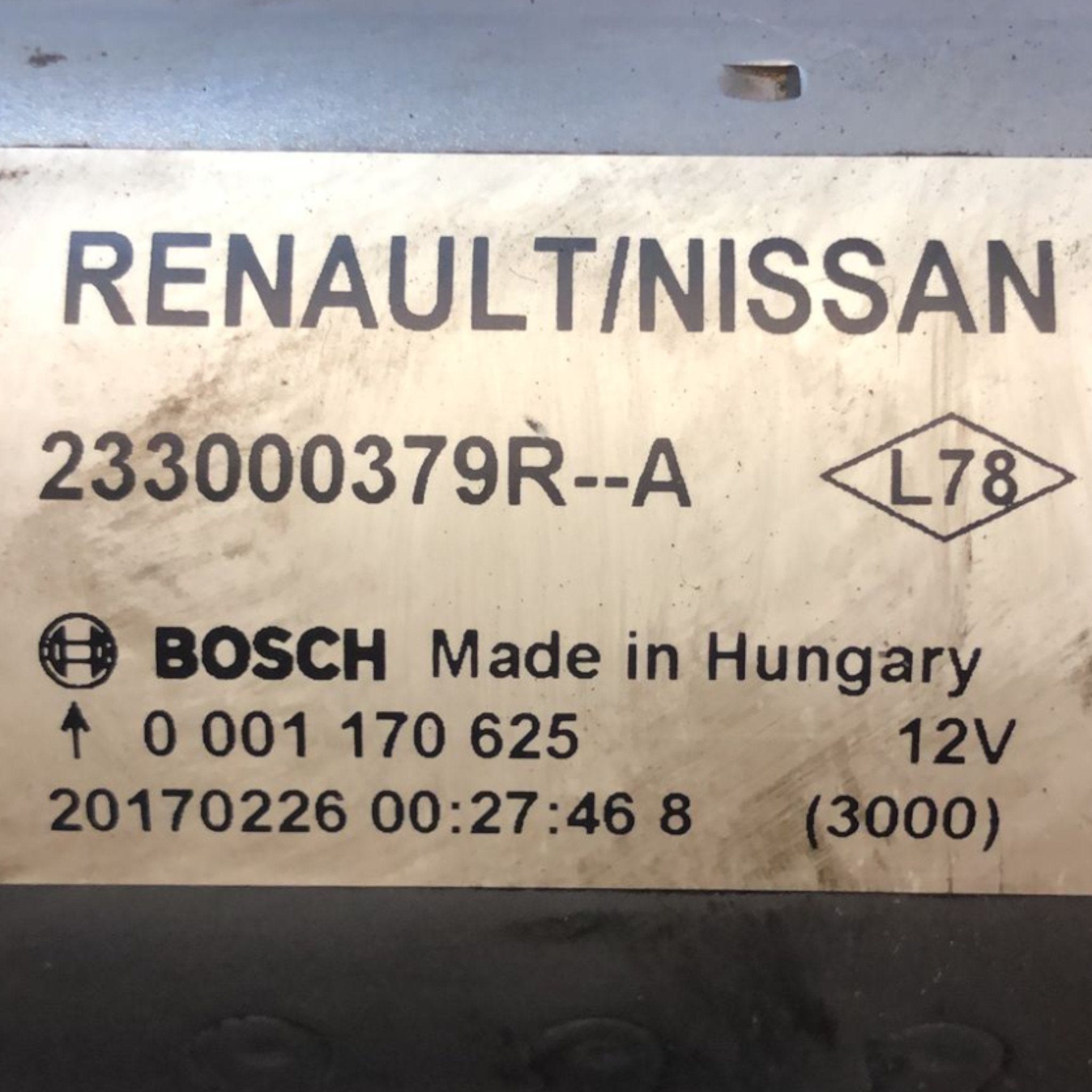 Motorino Avviamento Nissan Qashqai J11 1.5 Diesel (2014 > 2021) cod:233000379R