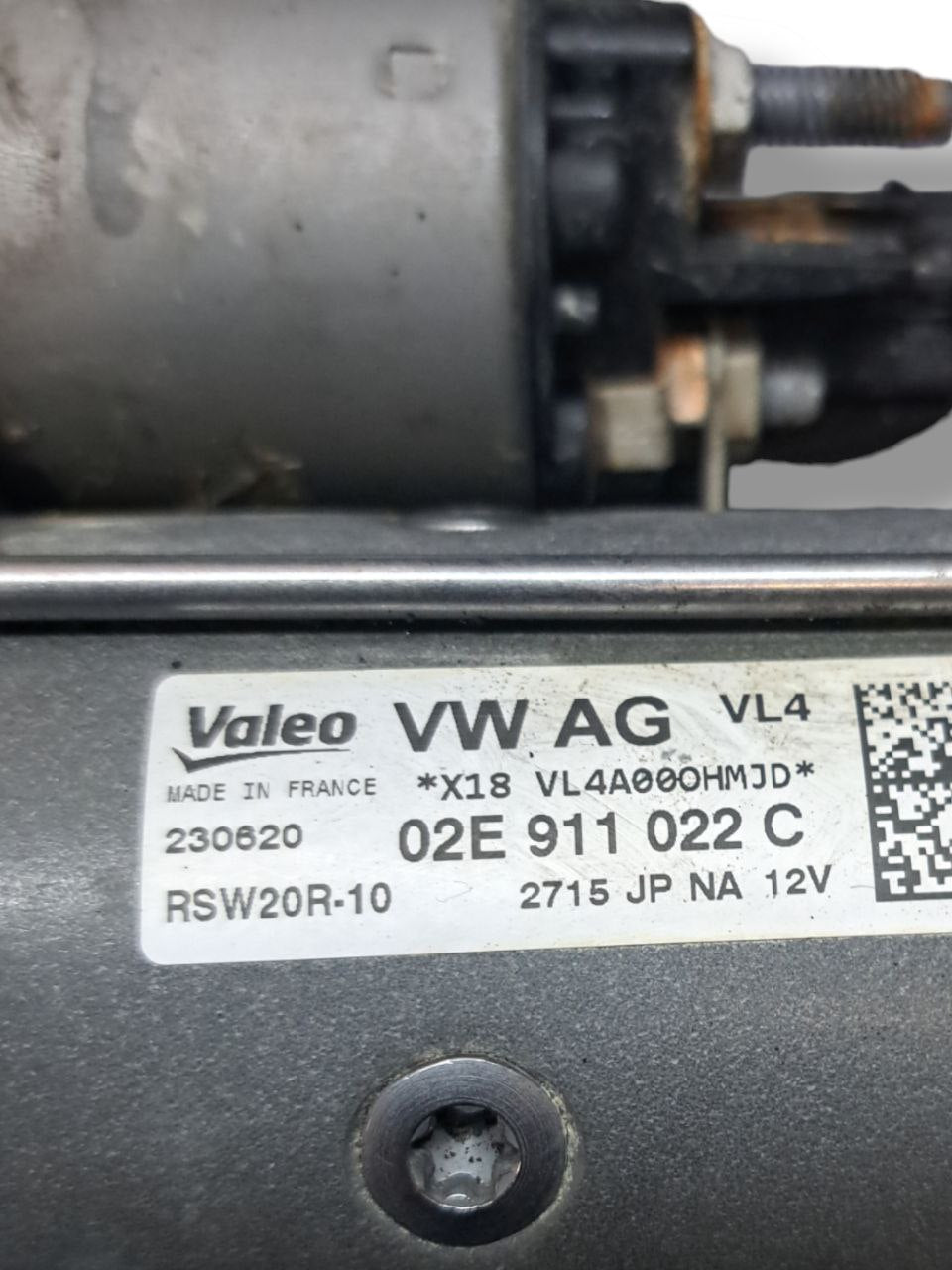 Motorino Avviamento Volkswagen Tiguan / Golf 7 / Q3 / A3 2.0 Diesel (2018) COD:02E911022C