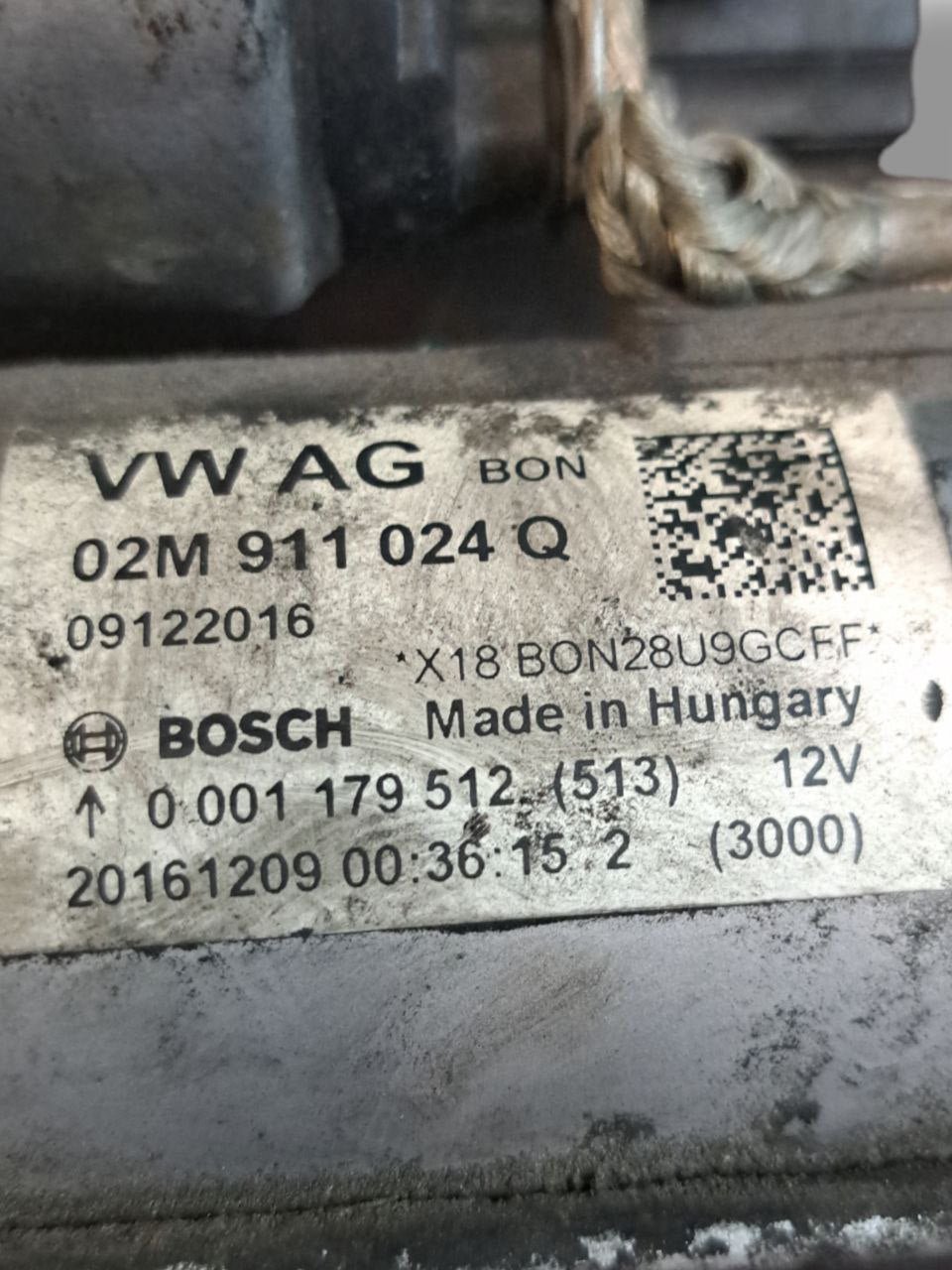 Motorino Avviamento Volkwagen Polo 6R 1.2 Benzina (2009 - 2017) COD:02M911024Q