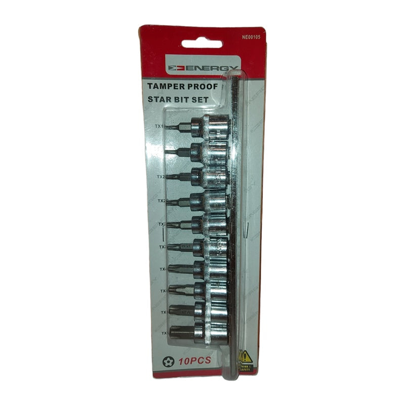 Serie 10 Chiavi A Bussola Maschio Torx Con Foro Attacco 3/8'' BIBA-RICAMBI