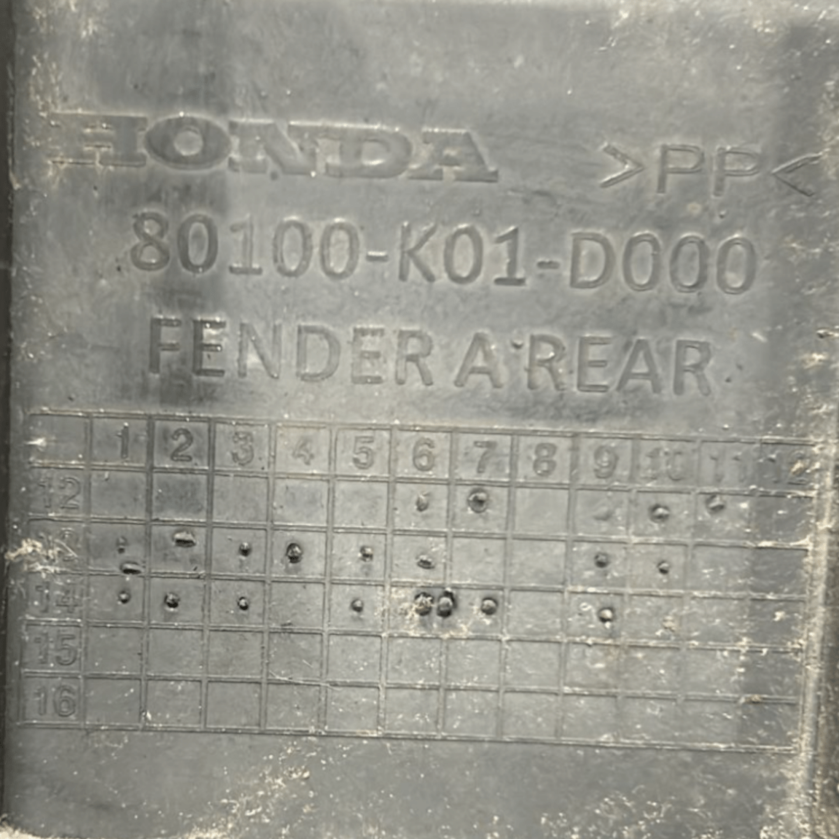 Parafango / Portatarga Honda Sh 125 cod:80100-K01-D000 (2013 > 2016)