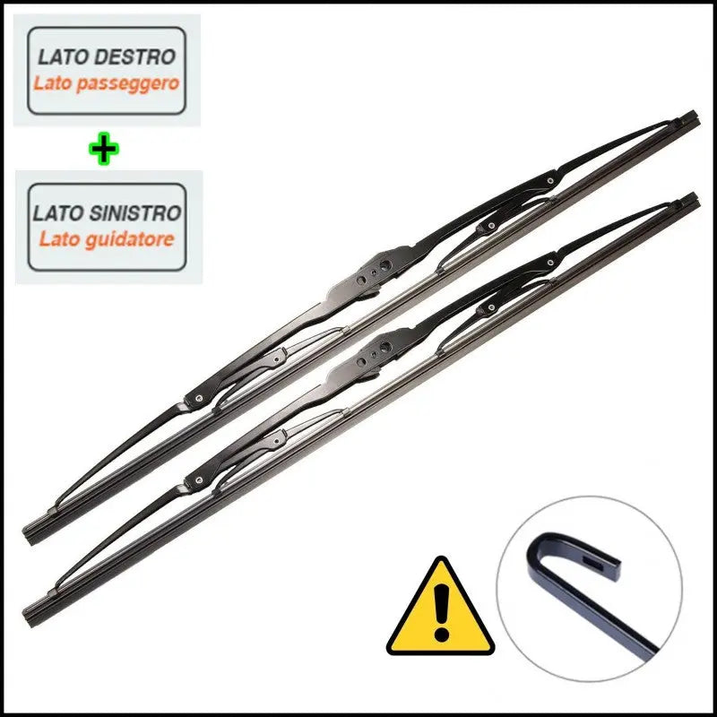 Coppia Spazzole Tergicristallo Adattabile Daihatsu Sirion II dal 2004> Misure 500/400mm BIBA-RICAMBI