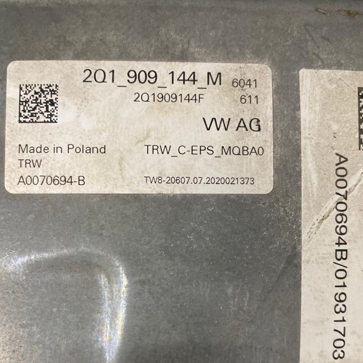 Piantone sterzo / canna sterzo + devio luci Volkswagen Polo AW1 1.0 Benzina ( 2017-) Cod: 2Q1909144M