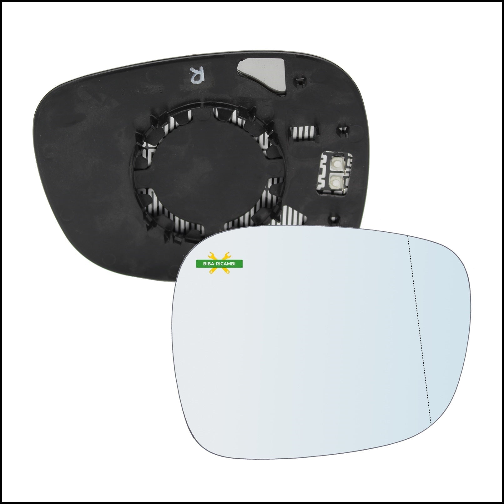 Piastra Specchio Retrovisore Termico Asferico Lato Dx-Passeggero Per Bmw X3 II (F25) 2010-2014 BIBA-RICAMBI