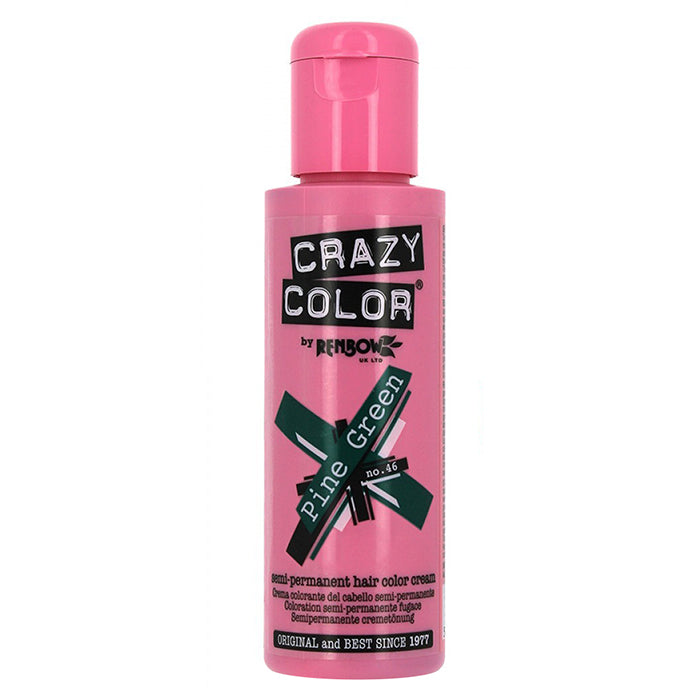 CRAZY COLOR SEMI-PERMANENT HAIR COLOR CREAM PINE GREEN 46 - BIBA-RICAMBI
