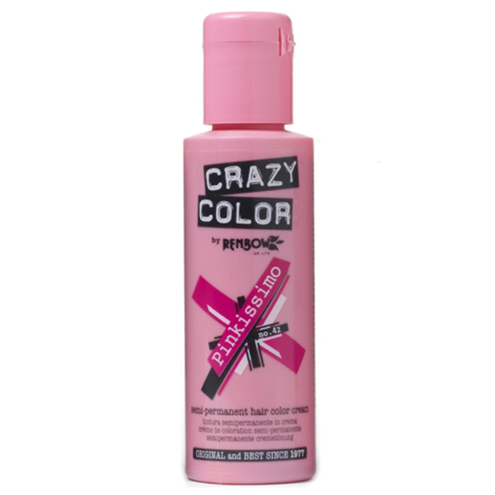 CRAZY COLOR SEMI-PERMANENT HAIR COLOR CREAM PINKISSIMO 42 - BIBA-RICAMBI