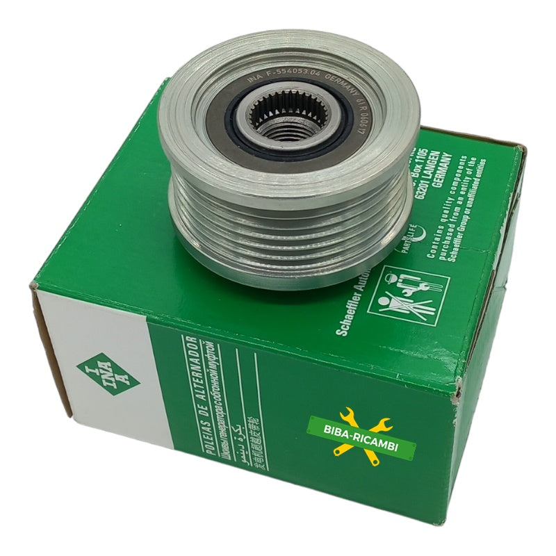 Puleggia Alternatore Compatibile Per Lancia Musa (350) 1.9 D 74KW | Motore. 188B2.000 INA-GERMANY