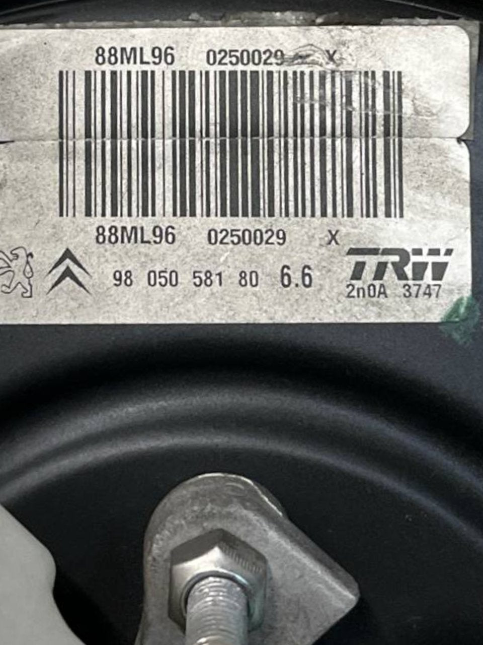 Pompa Servofreno Peugeot 208 I 1.2 Benzina (2012-2019) cod.9805058180