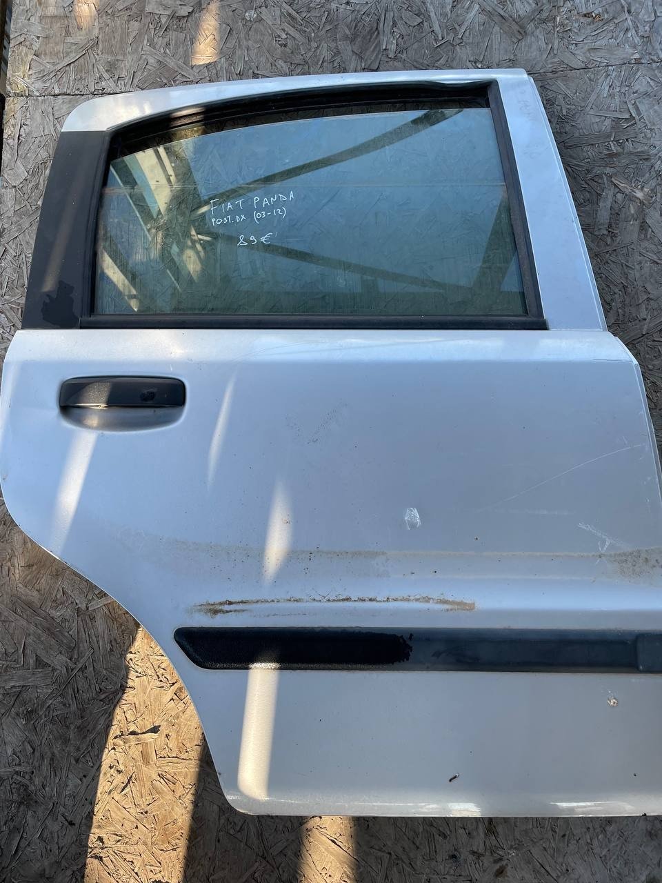 porta portiera post.dx fiat panda 2003 2012 grigio - BIBA-RICAMBI