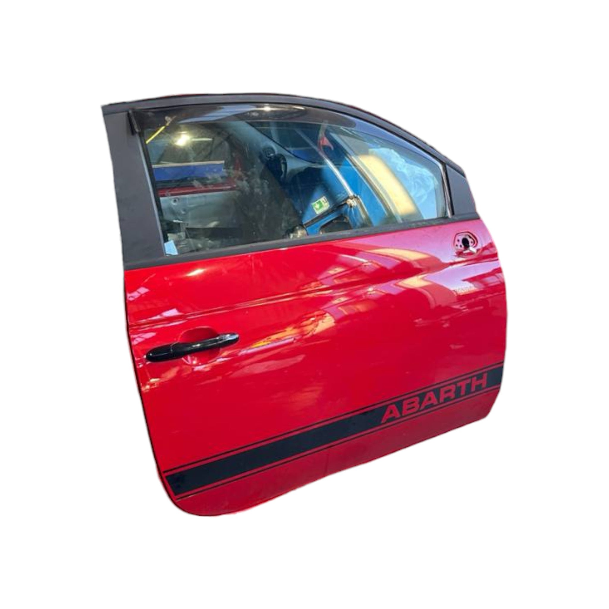 Porta / portiera / sportello anteriore destro rosso Fiat 500 (2007-2014)