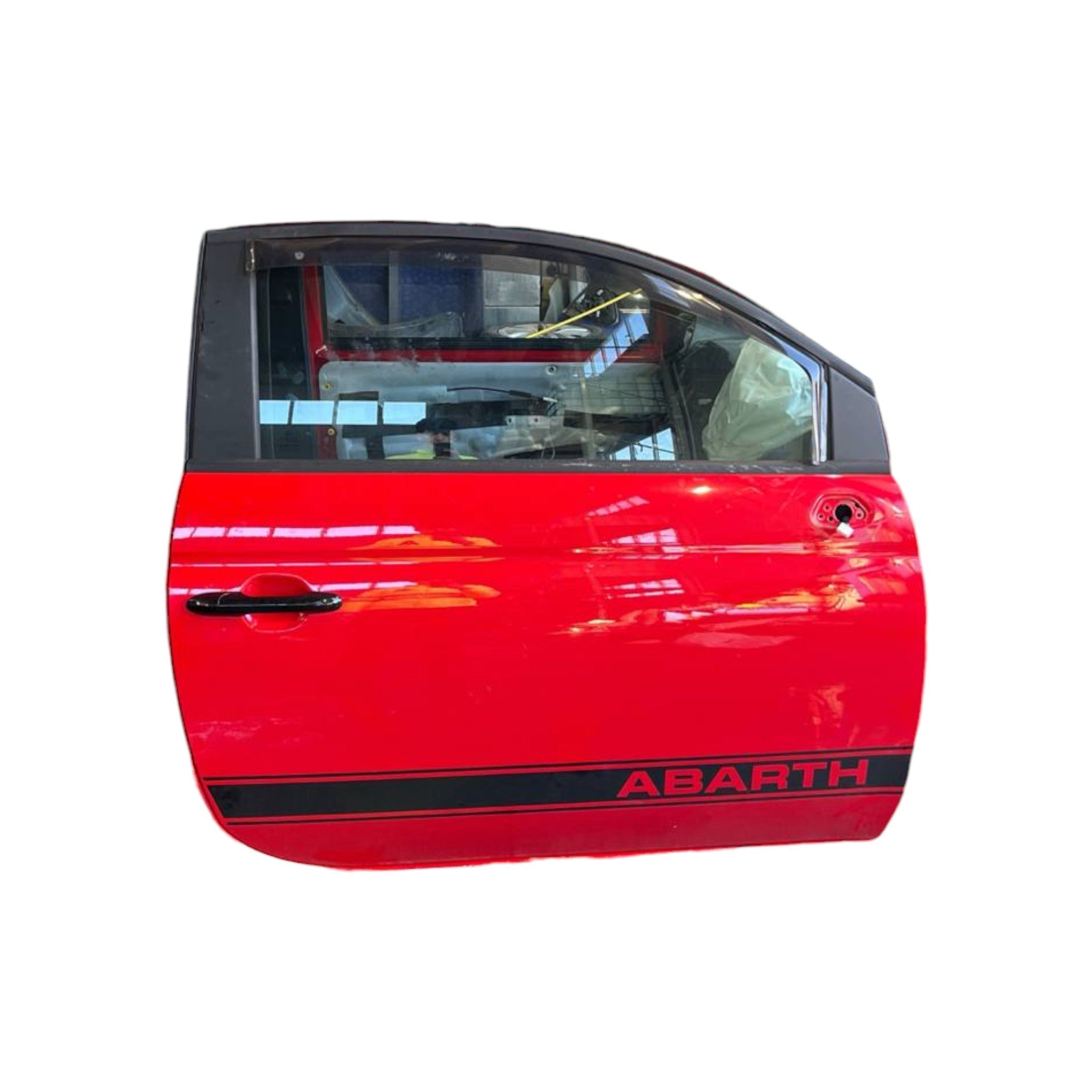 Porta / portiera / sportello anteriore destro rosso Fiat 500 (2007-2014)